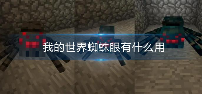 我的世界蜘蛛眼有什么用